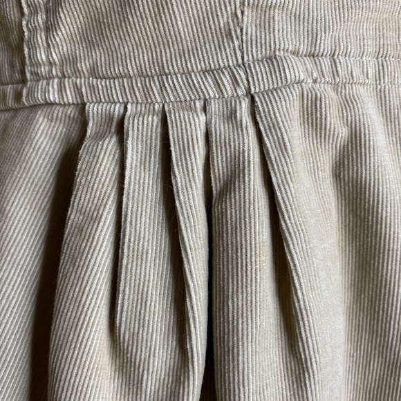 Michael Kors corduroy blazer tan, brass buttons pleated, pockets banded collar S - Picture 6 of 9